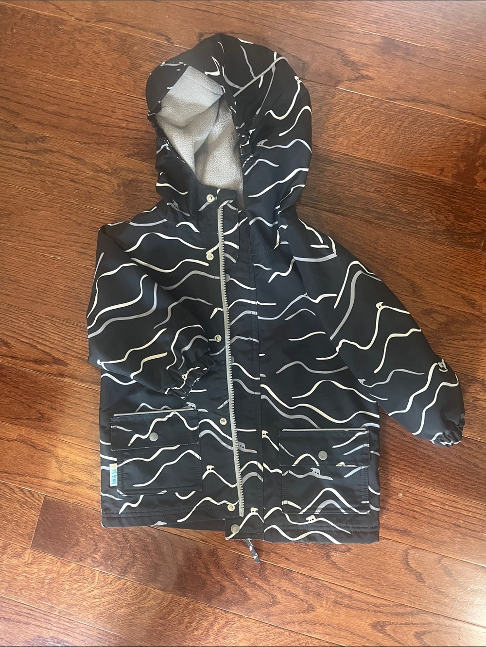 Fleece lined waterproof coat
